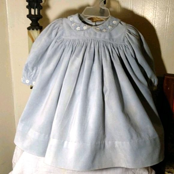 Strasberg Heirloom Blue Velvet Dress